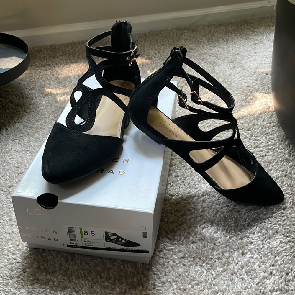 Black Pointed Toe Lauren Conrad Flats